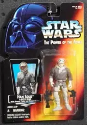 HAN SOLO (Hoth Gear) 1995 Star Wars POTF 2 "Open Hand" Variant Figure MOC