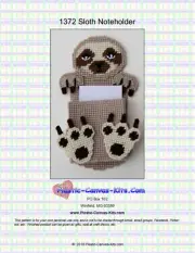 Sloth Note Holder- Plastic Canvas Pattern or Kit