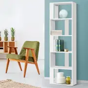 White 5 Tier Bookshelf