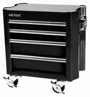 Kincrome K71024B - Contour Mini Tool Trolley - 4 Drawer 10" Black