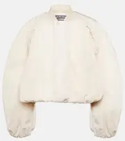 [Jacquemus] Jacquemus Le Bomber Bahia cropped bomber jacket UK 18 white