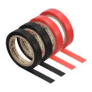 4Pcs 26Ft Tennis Racket Badminton Racquet Grip Finishing Tapes, Black/Red