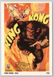 King Kong 1933 Film Fay Wray Robert Armstrong - Movie Poster Postcard 2