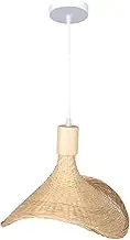 CAXUSD 1pc Fixtures Rattan Fixture Rattan Lamp Shade Woven Fixtures Hat Straw Lampshade Antique Lantern Creative Ceiling Brown