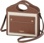 Burberry 8052898 LS MICRO POCKET BAG Women's NATURAL/MALT BROWN, NATURAL/MALT BROWN, Free Size