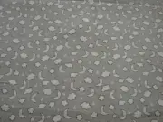 Flannelette Fitted Nightime Moon & Stars Grey Cot Sheet Handmade