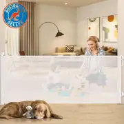 Retractable Baby Gate, Wide Dog Gates for Doorways, 118'' Wide Extends Mesh Baby