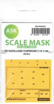 ASKM48028 1:48 ASK/Art Scale Mask [Double Sided] - De Havilland Chipmunk T.10