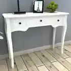 vidaXL Dressing Console Table with Three Drawers White