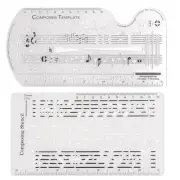 1X(Song Writer'S Composing Template Stencil, Staff Drawing Ruler, Song2085