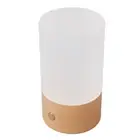 Bedside Night Lamp Warm Light Portable Small LED Wood Lamp Long Battery Life