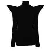 [Junya Watanabe] Worsted Wool Stretch Rib Knit Top