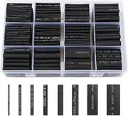 650pcs Heat Shrink Tubing Black innhom Heat Shrink Tube Wire Shrink Wrap UL Approved Ratio 2:1 Electrical Cable Wire Kit Set Long Lasting Insulation Protection, Safe and Easy, Eco-Friendly Material