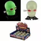 Glow In The Dark Wind Up Skull - Super Horror Vampire Teeth Clockwork Toy Gift