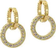 [TED BAKER] Women's London Lina Double Link Crystal Drop Earrings (Gold/Crystal)