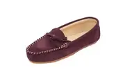 Eastern Counties Leather Womens/Ladies Suede Moccasins (Plum) - UTEL161