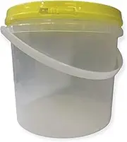 Bulk 10 x 2.2L Honey Bucket with Lid - 3Kg Clear Tamper Proof Plastic Tub