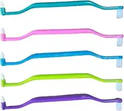 6PCS End Tuft Toothbrush, 2-in-1 Double Head Tufted Brush for Interdental and Wisdom Teeth, Soft Single Tufted Orthodontic Toothbrush for Detail Cleaning