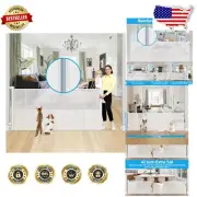 Retractable Baby Gate 42" Tall x 120" Wide - Perfect for Indoor and Outdoor Use