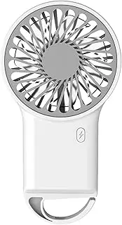 Mini Handheld Fan, 7-Blade Handheld Fan,Handheld Desktop Hook 3 in 1 Fan， Hook fan for easy travel，Portable Fan,Rechargeable Battery Powered, Strong Wind, Mini Handheld for Outdoor and Home (White)