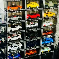 在飛比找蝦皮購物優惠-台灣現貨 1:64汽車展示盒 收藏模型車收納盒 小車收納盒 
