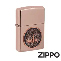 在飛比找momo購物網優惠-【Zippo】生命之樹徽章防風打火機(美國防風打火機)