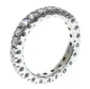 1.50 CT Round Diamond Eternity Wedding Ring in Platinum NEW