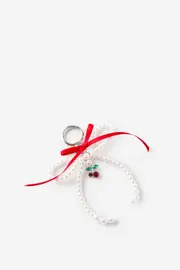 [Rubi] Rubi - Bag Charm - Pearl bow red cherry OS PEARL BOW RED CHERRY