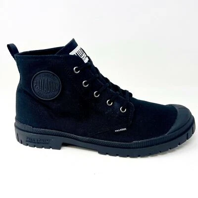 Palladium Pampa SP20 Hi Canvas Triple Black Mens Combat Boots 76838 008