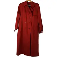 在飛比找蝦皮購物優惠-Burberry 外套 長版風衣 大衣 棉 紅色 日本直送 