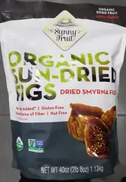 Sunny Fruit Organic Sun Dried Figs - Dried Smyrna Figs 40 Ounce FREE SHIPPING