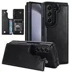 For Samsung Galaxy Z Fold 6/5/4/3 PU Leather Wallet Case with Credit Card Holder