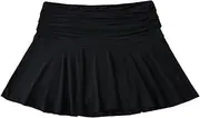 [STKARCV] Launch Women's Pleated Patchwork Mini Hot Sweet Stretch Skirt Pantskirt