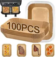 100pcs Air Fryer Liners For Ninja Dual Air Fryer,disposable Air Fryer Parchment Paper Liners,air Fryer Accessories,compatible With Ninja Af300uk Af400