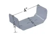 Package of 5 - 3" x 4” Inch Hidden Gutter Downspout Clips White
