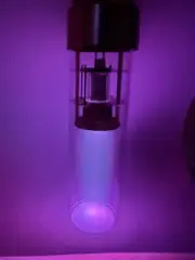 RARE nuclear resonance plasma spectral tube neon nixie lamp with purple glow NOS