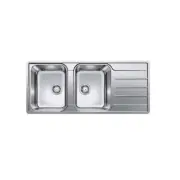 Blanco Sink Double Left Hand Bowl with Drainer Stainless Steel LEMIS8SLIFK5 5269