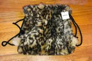 Limited Too Leopard Drawstring Bag Purse NWT