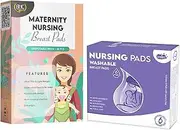 AHC Nursing Breast Pads Combo (1 Pack of Reusable Pads (6 Pads) + 1 Pack of Disposable Pads (10 Pads))-Comfortable,Super Absorbent,Skin Friendly,Discreet Fit, for Home & Outdoor Use
