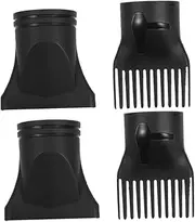 TOGEVAL Hair Dryer Diffuser Attachment 4pcs Set Styling Nozzle for Blow Dryer Comb Nozzle
