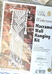 Macrame {NEW} SOLID OAK Wall Hanging Kit