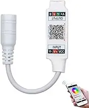TOPXCDZ Mini RGB Bluetooth Controller USB DC 5V 12V 24V Music BT Smart APP Controller Light Strip Control for RGB LED Strip (Mini Dc Bluetooth White)