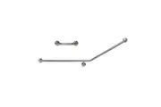 Dolphy 30o Flush Mount Side Wall Stainless Steel Grab Rail 840 x 700 mm LH - Silver