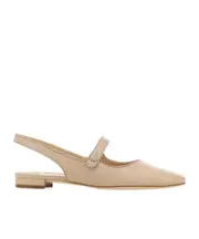 Manolo Blahnik Pointed Toe Ballerina Shoes 36,35.5 Nude