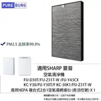 在飛比找momo購物網優惠-【PUREBURG】適用SHARP夏普FU-D30T-W F