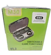 TWS M30 BT Wireless Bluetooth 5.0 Earbuds Finger Touch Noise Cancellation