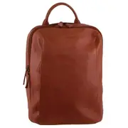 Pierre Cardin Leather Business/Laptop Backpack Bag in Cognac