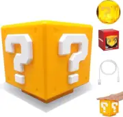 Super Bros Night Light for Kids Question Square Led Light Mario Lamp USB Desktop