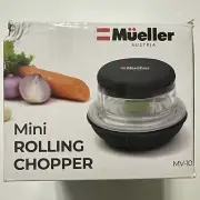 NEW Mueller Mini Rolling Chopper Vegetable Garlic Food Processor Slicer Mincer
