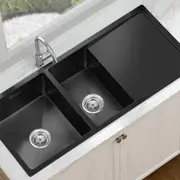 ALFORDSON Kitchen Sink Stainless Steel Basin 100X45CM Black